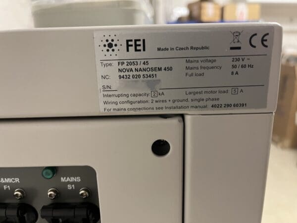 FEI Nova nanosem 450 FEG